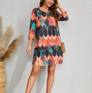 Geo Graphic Tunic Dress